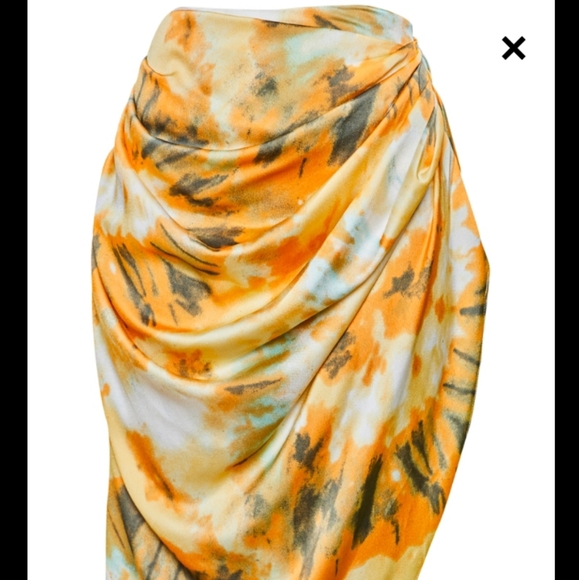 PLT Orange Tie Dyed Skirt - Picture 7 of 10